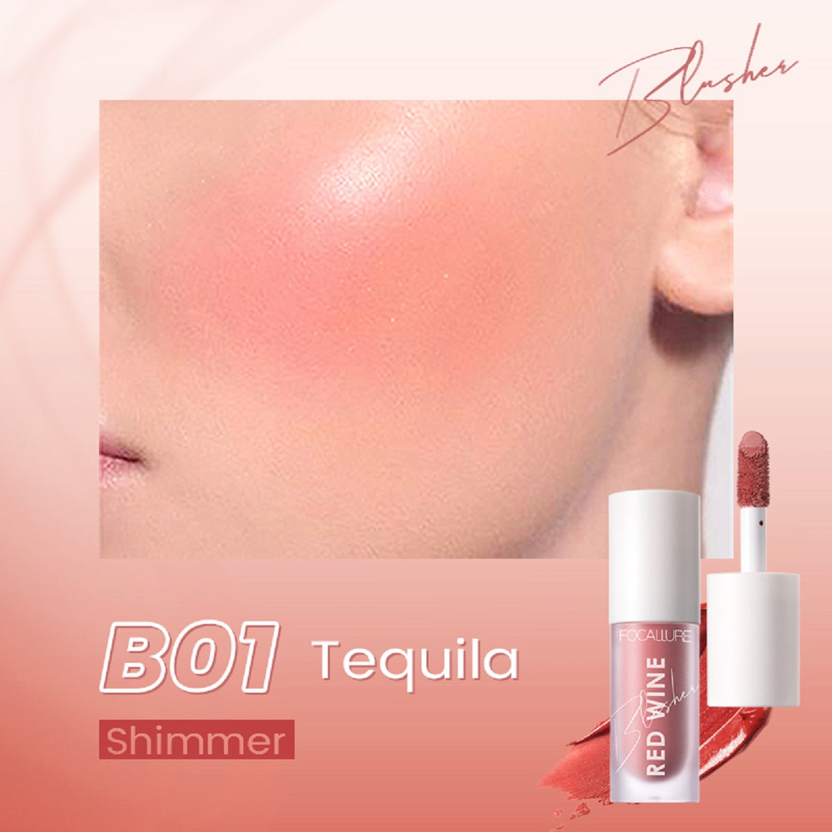 Focallure Hangover Liquid Blush Natural Cheek Face Make Up