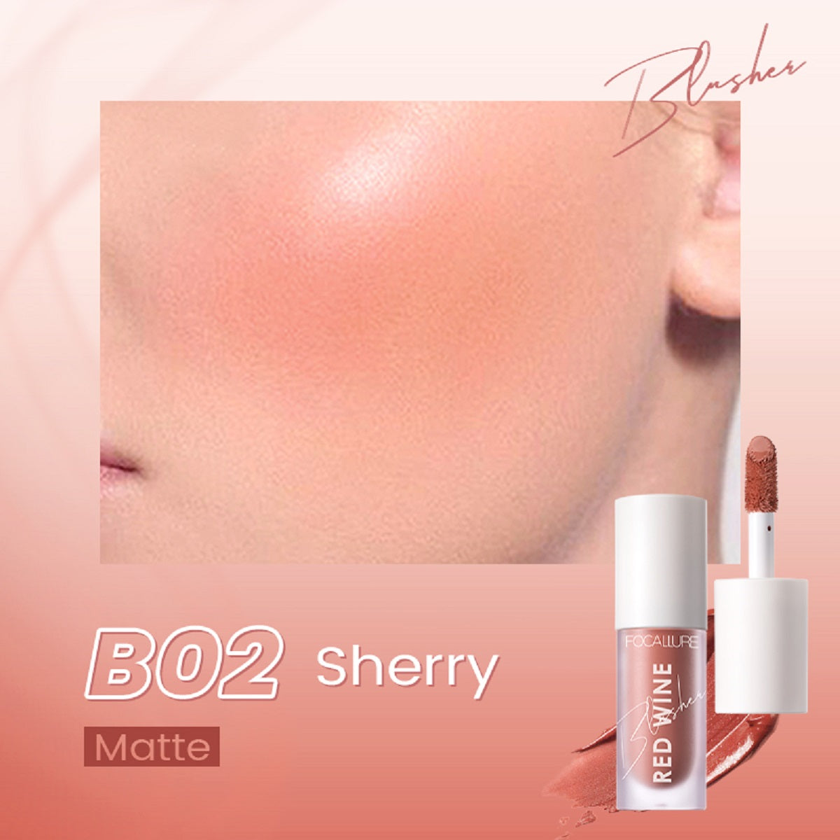 Focallure Hangover Liquid Blush Natural Cheek Face Make Up