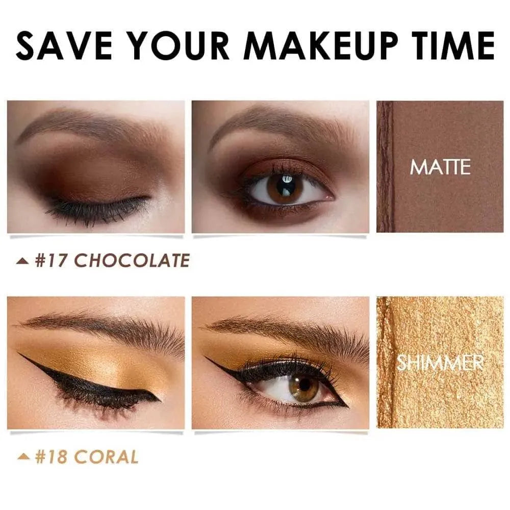 Kit de barra de sombra de ojos en crema brillante de 2 piezas (n.º 19 y n.º 22)