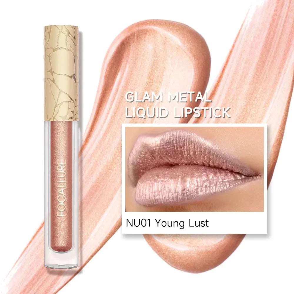 younglust.co Focallure Glam Metal Liquid Lipstick #PK05 Metal Barbie