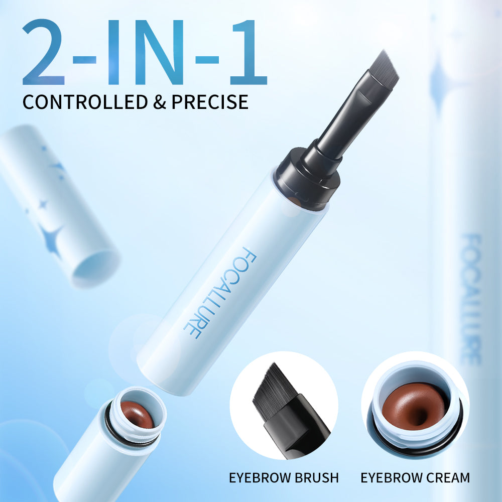 FOCALLURE Pro-stay No Smudge 3D Eyebrow Pomade Cream 2-In-1