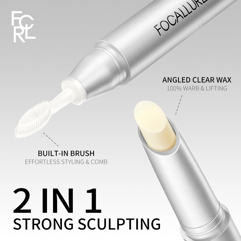 FOCALLURE Pro-set Lasting Waterproof Eyebrow Wax Pencil 2-in-1