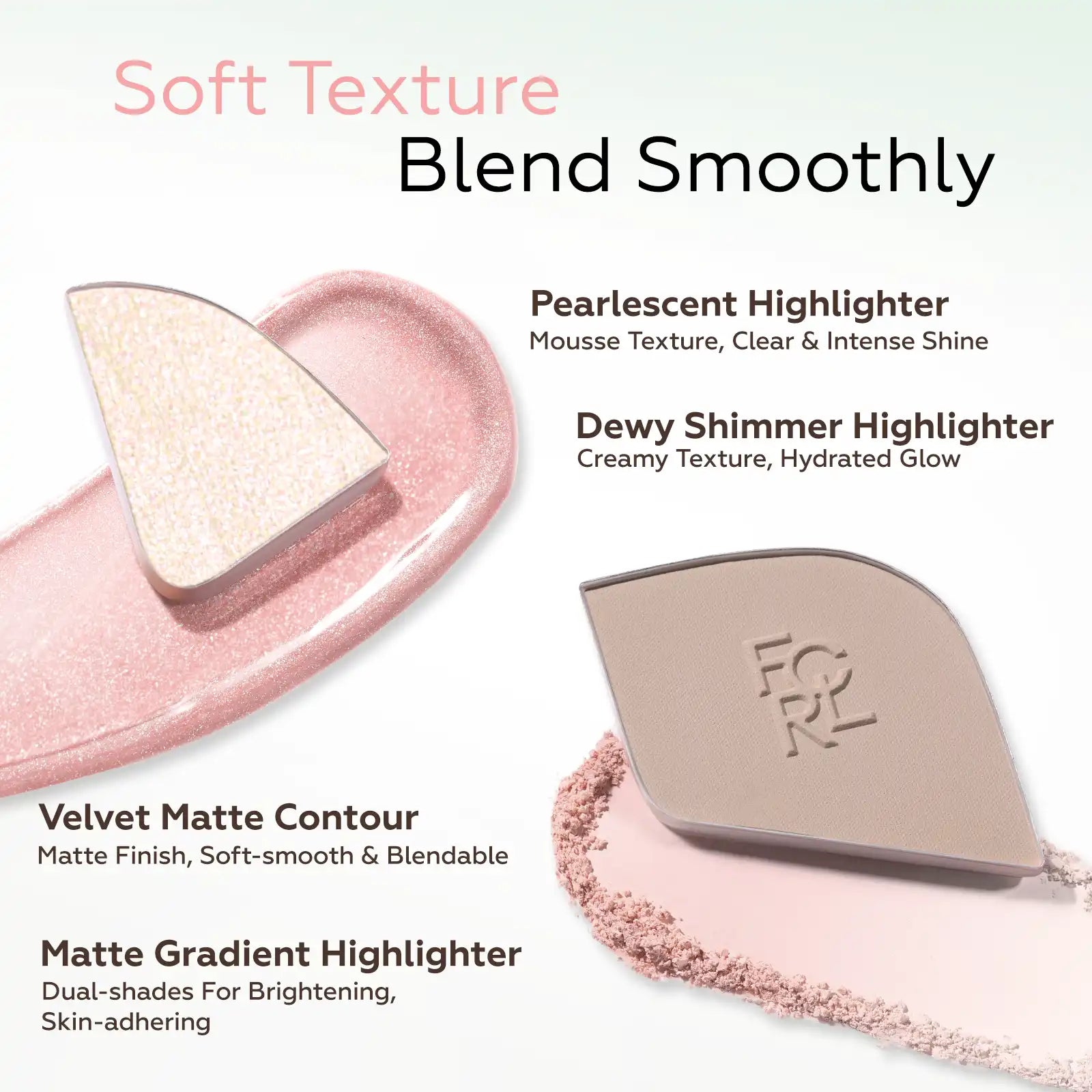 FOCALLURE Gradient Highlighter Contour Palette — 5 Shades 3D Radiant Look