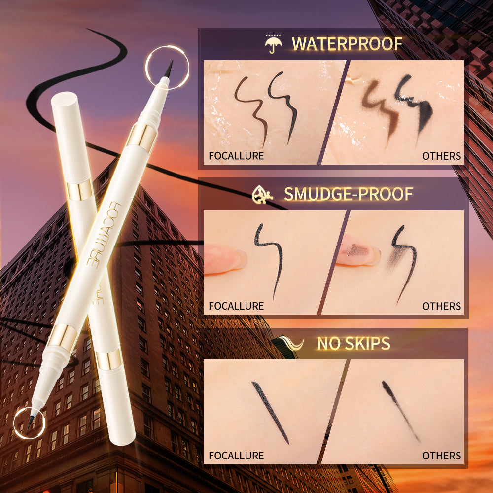 FOCALLURE #AmberGold Precision Creator Double-ended Waterproof Liquid Eyeliner 2-in-1