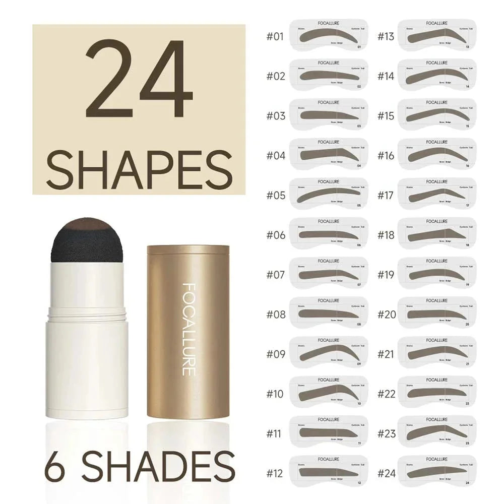 Eyebrow Stamp Stencil Kit #BR03 LIGHT BROWN
