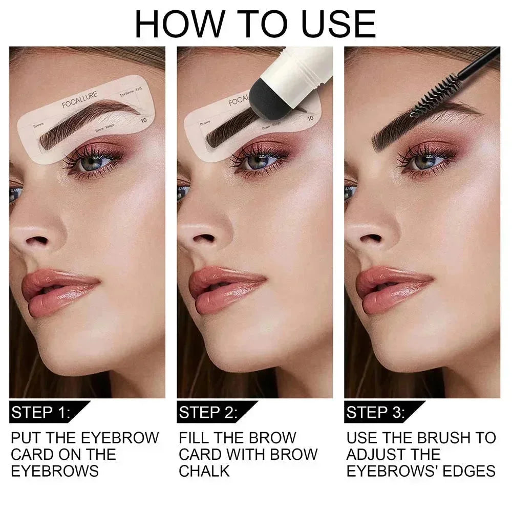 Eyebrow Stamp Stencil Kit #BK01 BLACK