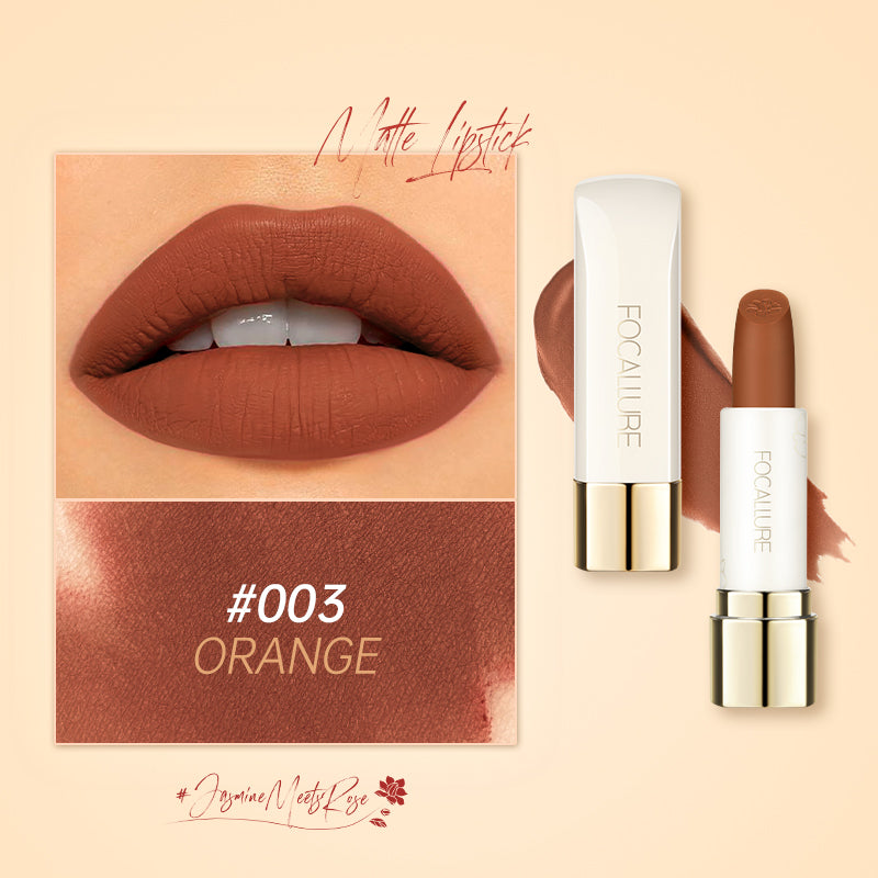 FOCALLURE Jasmine Meets Rose Matte Lipstick Natural Finish Long-lasting Color Payoff Non-stick Cup