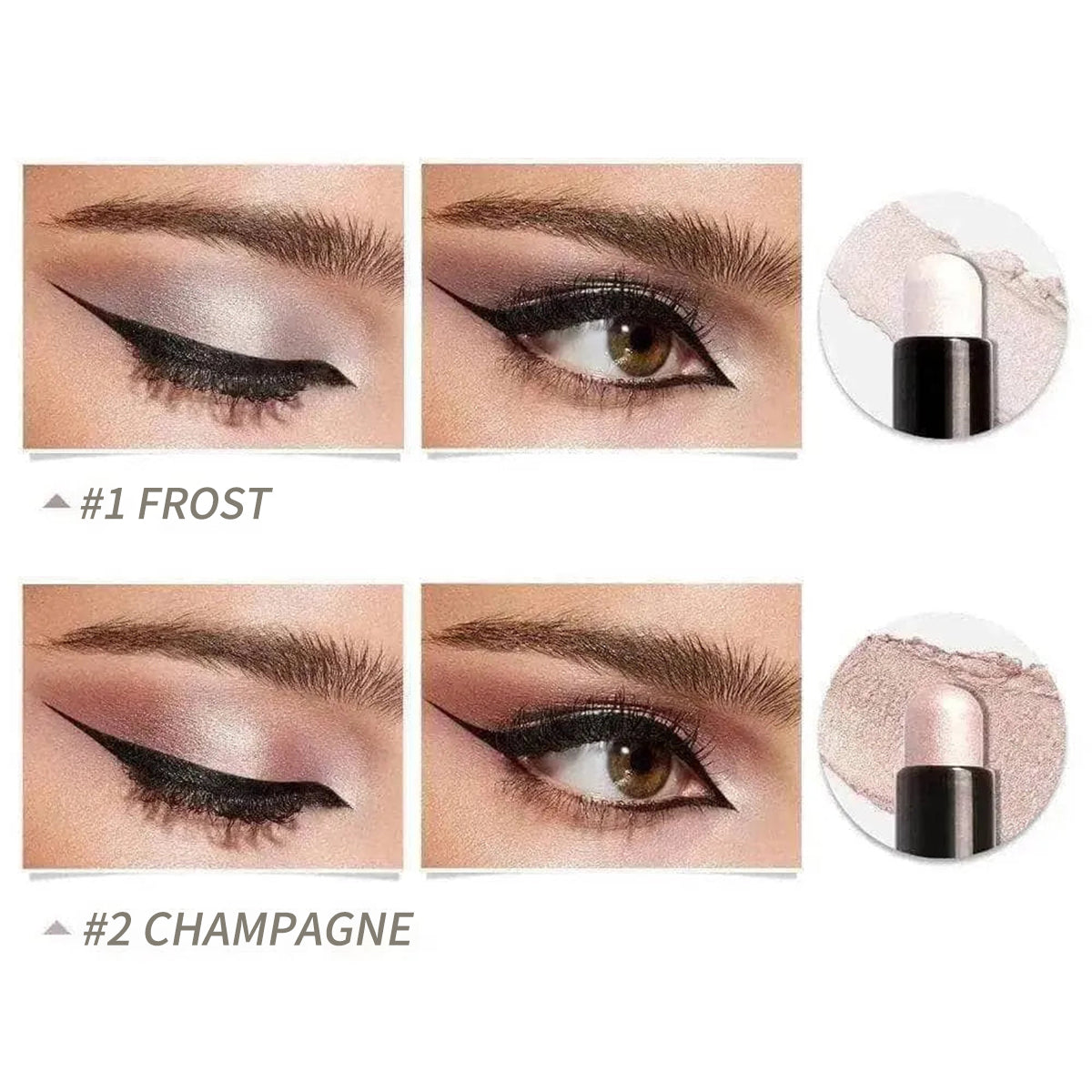 2Pcs Shimmer Cream-Eyeshadow Stick Kit