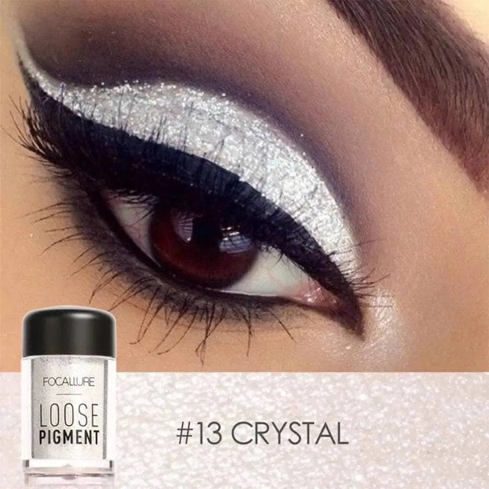 Loose Shadow Pigment Eye Glitter Shimmer Mud Sequins Eyeshadow White Nail  Pencil under Nail (L, L)