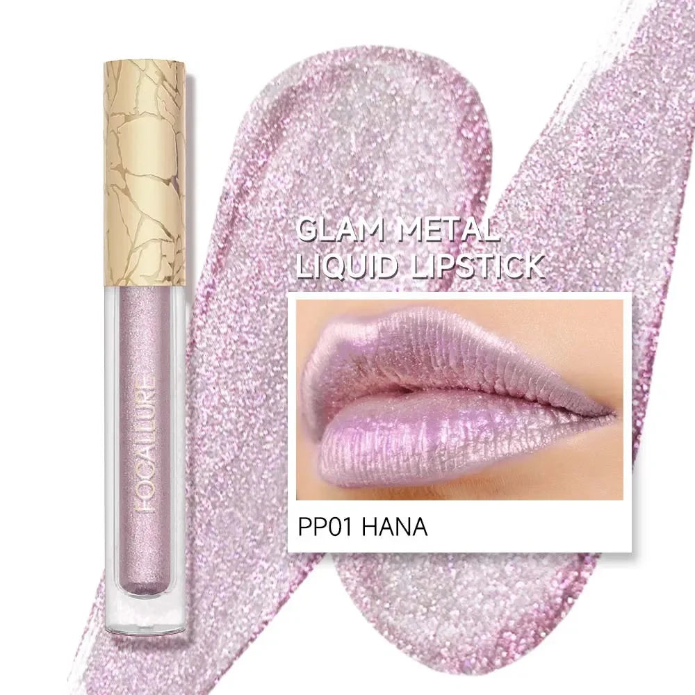 Focallure Glam Metal Liquid Lipstick #PK05 Metal Barbie