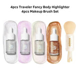 4PCS Traveler Fancy Body Highlighter Oil