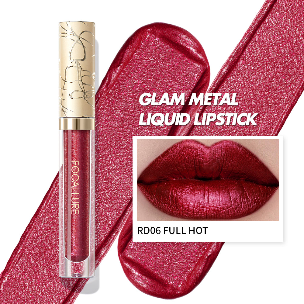 [New Upgrade] Glam Metal Liquid Lipstick #RD06 Full Hot