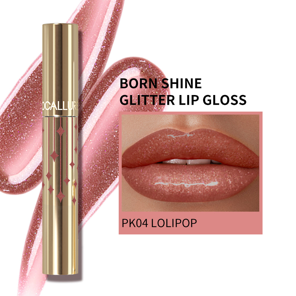 Born Shine Glitter Lip Gloss#PK04 LOLIPOP