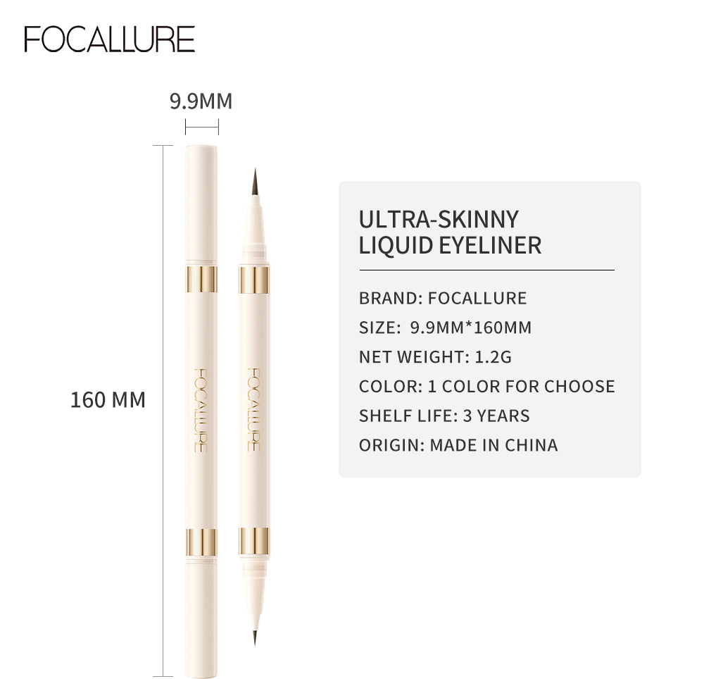 FOCALLURE #AmberGold Precision Creator Double-ended Waterproof Liquid Eyeliner 2-in-1