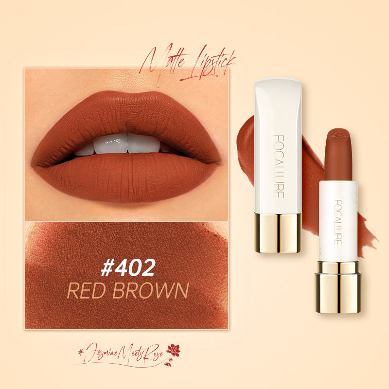 FOCALLURE Jasmine Meets Rose Matte Lipstick Natural Finish Long-lasting Color Payoff Non-stick Cup
