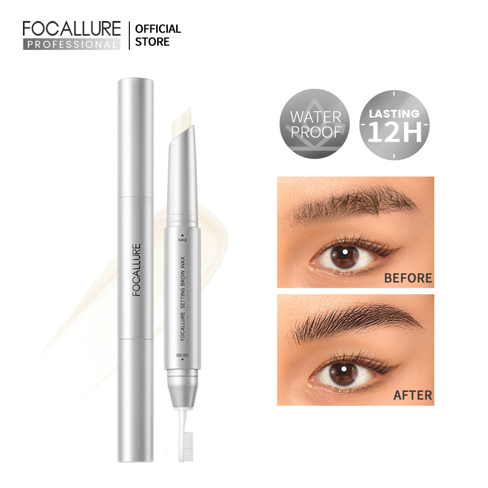 FOCALLURE Pro-set Lasting Waterproof Eyebrow Wax Pencil 2-in-1