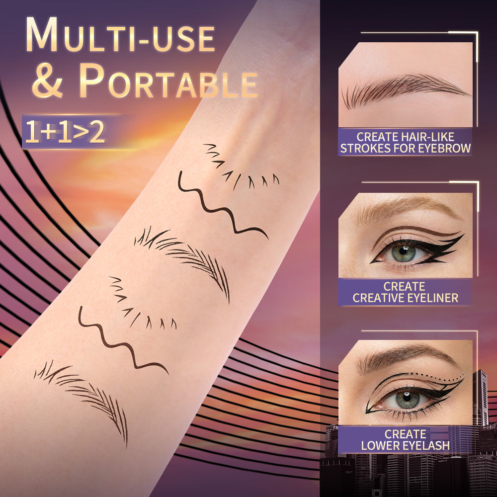FOCALLURE #AmberGold Precision Creator Double-ended Waterproof Liquid Eyeliner 2-in-1