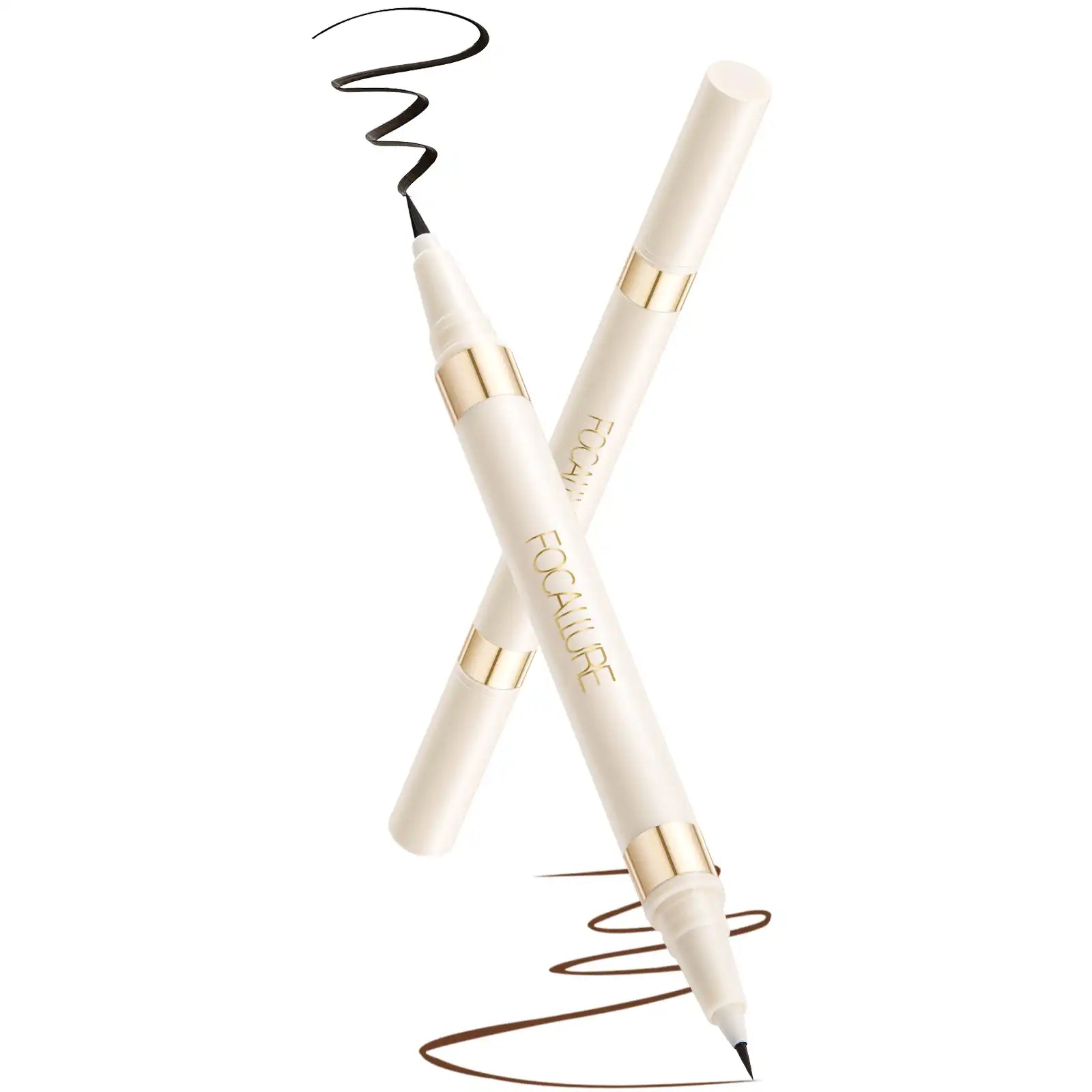 FOCALLURE #AmberGold Precision Creator Double-ended Waterproof Liquid Eyeliner 2-in-1