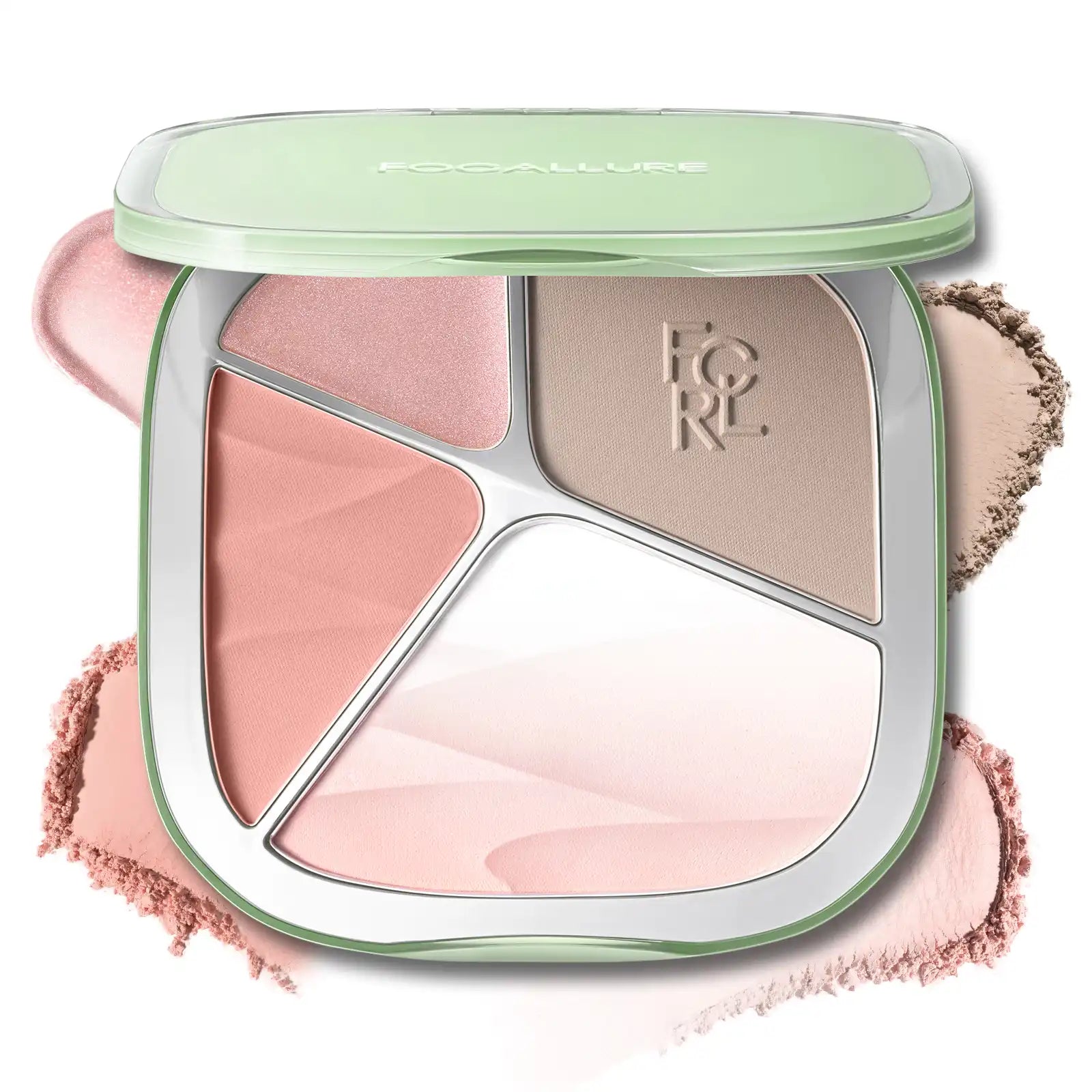 FOCALLURE Gradient Highlighter Contour Palette — 5 Shades 3D Radiant Look