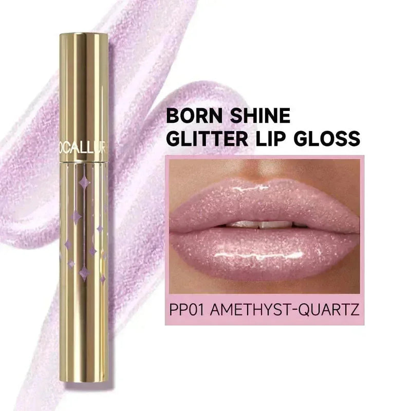 Born Shine Glitter Lip Gloss#PP01 AMETHYST-QUARTZ