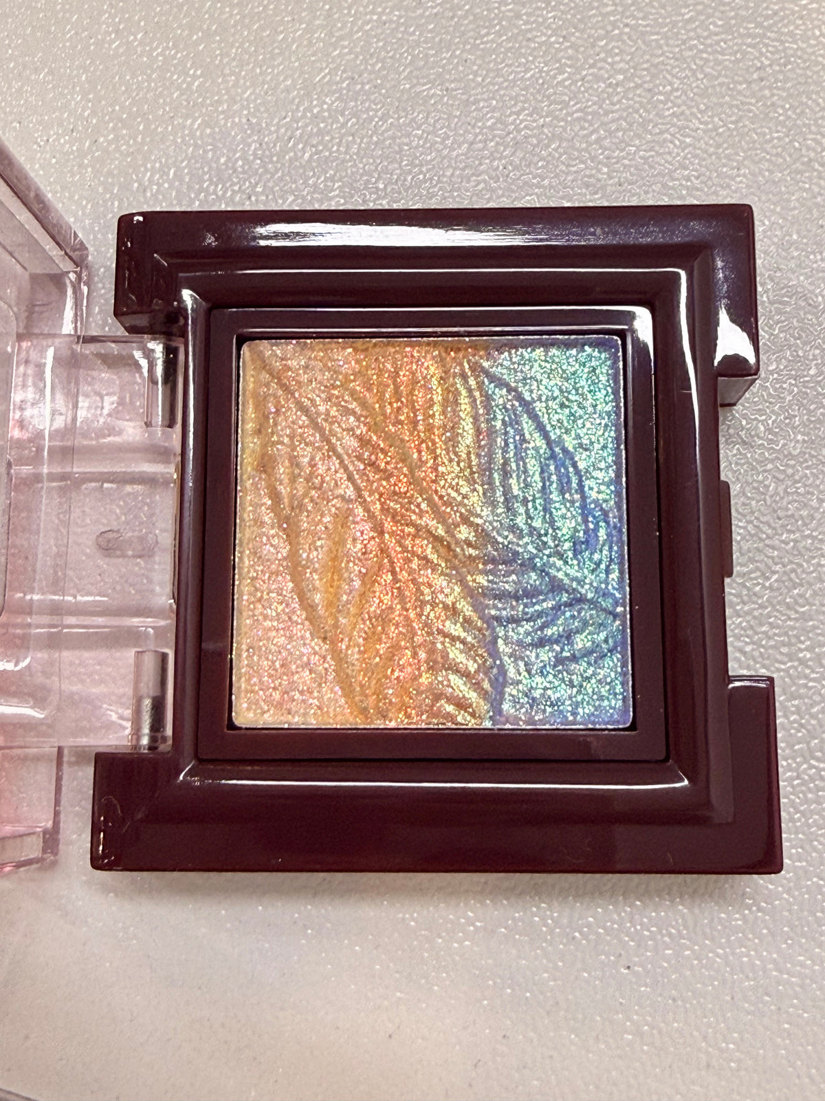 Focalure Leaf Design Glitter Eyeshadow, Shimmer Metallic Single Eye Shadow Palette, Long Lasting Waterproof Eye Makeup