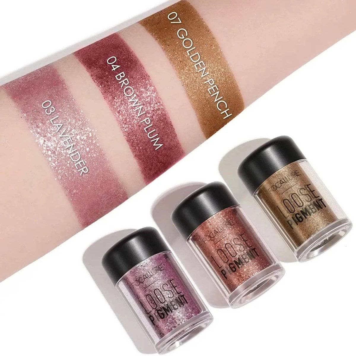 Loose Shadow Pigment Eye Glitter Shimmer Mud Sequins Eyeshadow White Nail  Pencil under Nail (I, One Size)